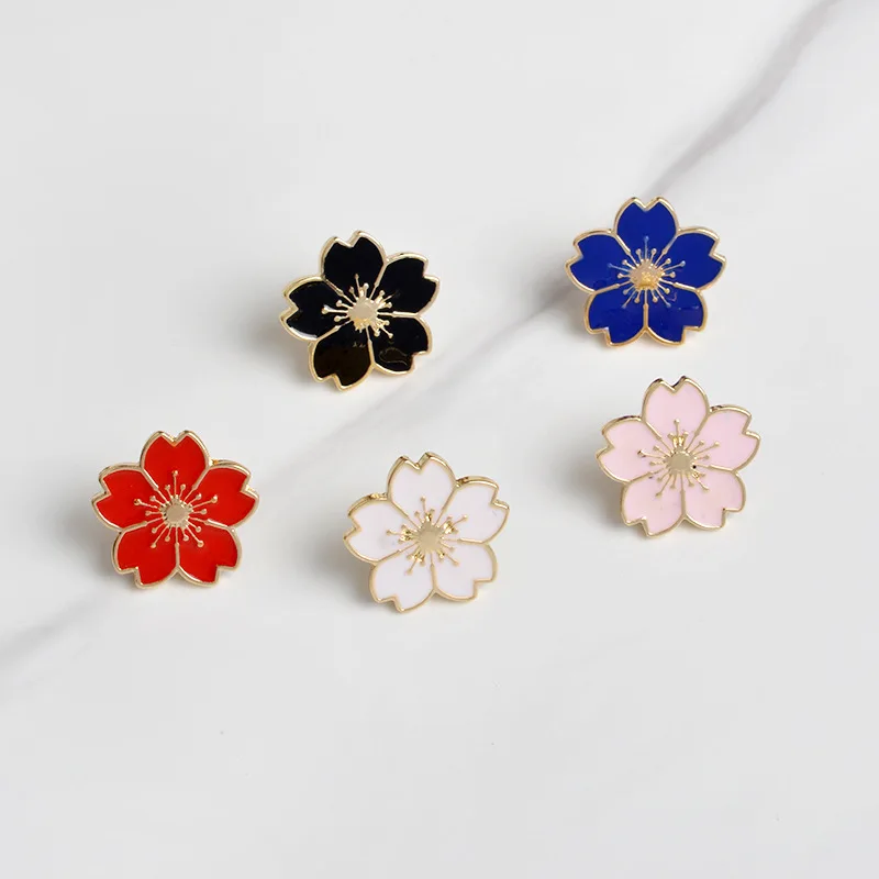 DoreenBeads 1.6x1.6cm 3D Fashion Cherry Flowers Badges Enamel Pin Brooches for Girls Women T Shirts Collar Jeans Coat Bags Decor | Дом и сад
