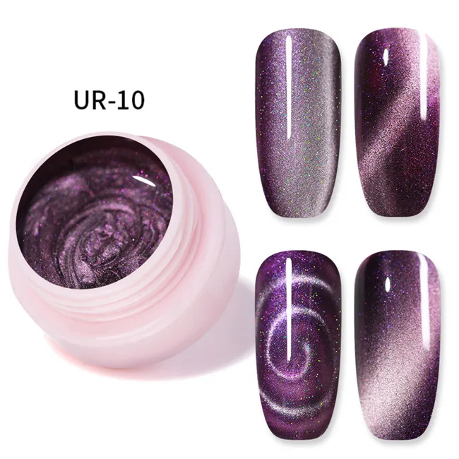 Wide Magnetic Gel 10 Ur Sugar 7,5 мл 5D магнитный гель для ногтей голографический лак с блестками кошачий глаз УФ-гель лак широкий кошачий глаз замачиваемый УФ Гель-лак для ногтей DIY - Цвет: Wide Magnetic Gel 10