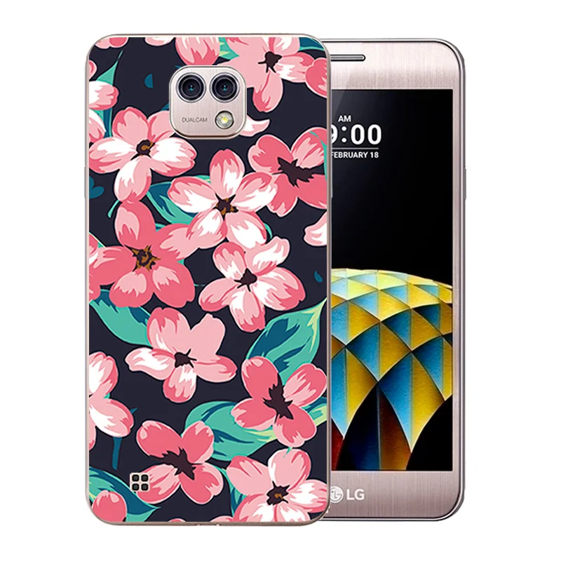 Чехол для телефона 5 2 дюйма LG X Cam Мягкий чехол из ТПУ с цветущим узором K580 K580DS
