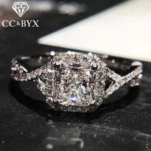 CC модные ювелирные изделия 925 Серебряные кольца для женщин обручальное кольцо белого золота роскошный подарок Шикарные аксессуары CC586