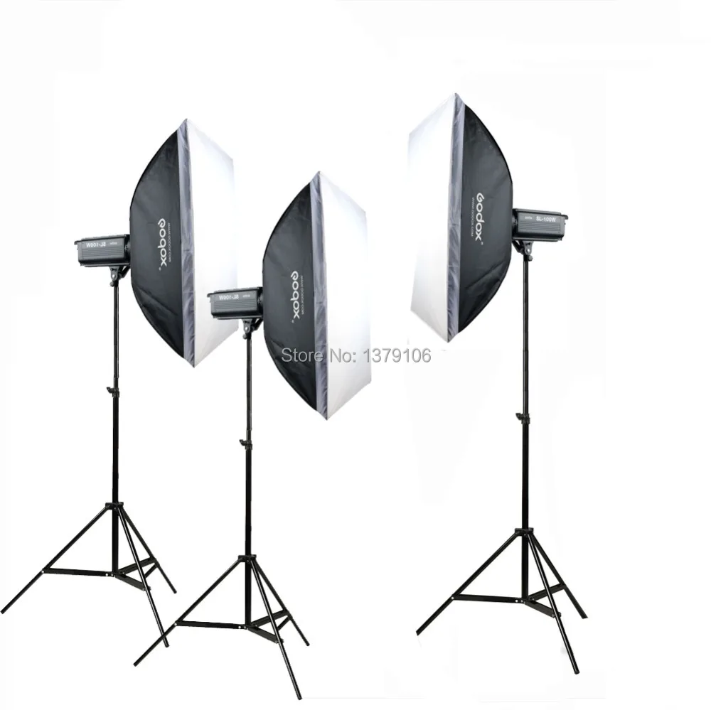 Godox 3 шт. SL100Y LED 100 Вт Фото Студия Видео непрерывный свет комплект для камеры DV