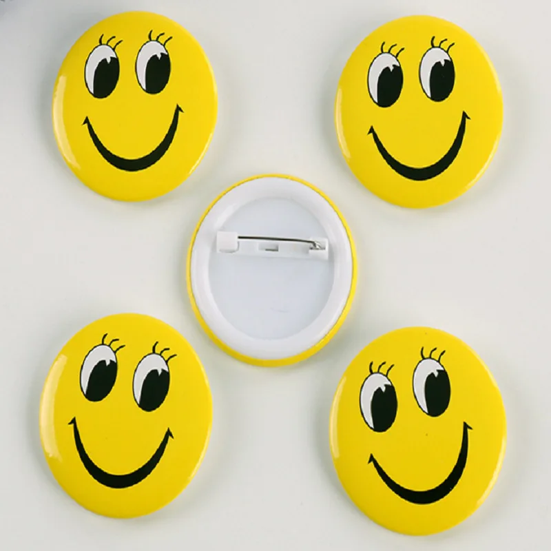 10 шт./лот значок на кнопке со смайликом брошь лацкане Рюкзак сумка шляпа