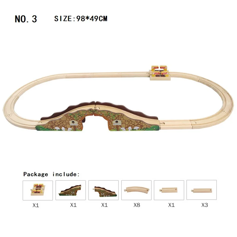 Деревянная железная дорога игрушечная деревянная аксессуары расширительные