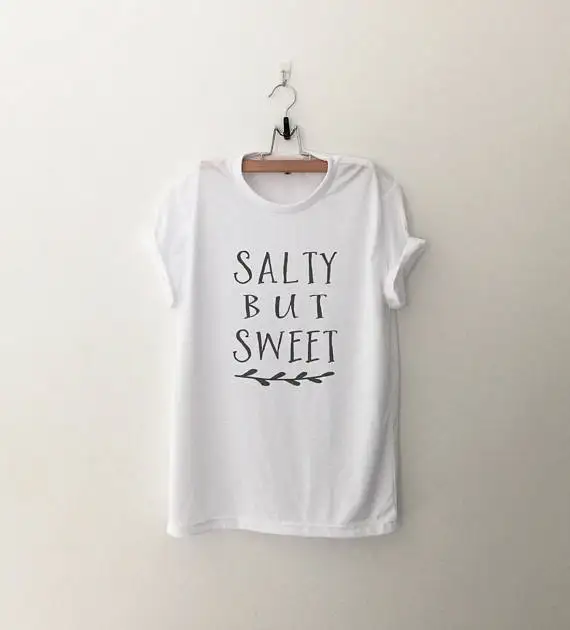 

Salty but sweet beach saying shirt tshirt tumblr funny shirt women graphic tee vacation t shirt summer fashion girls ladies-C534