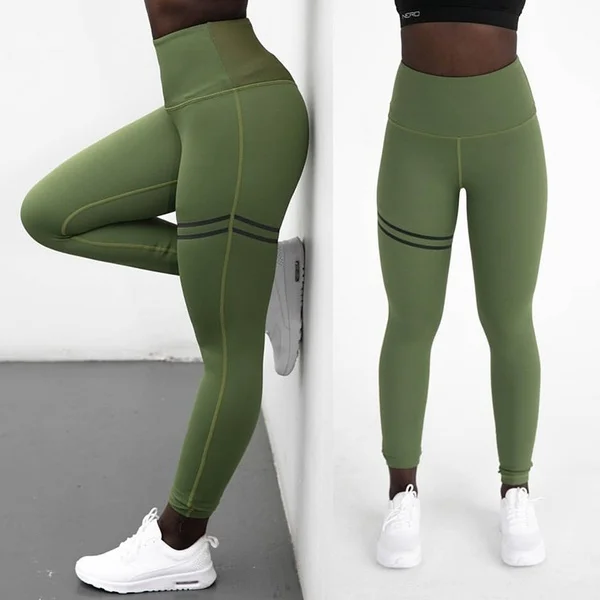 green Штаны для спортзала и йоги, спортивная одежда для женщин, профессиональная одежда для бега для фитнеса для спорта, леггинсы, пуш-ап колготки, штаны с принтом - Цвет: green