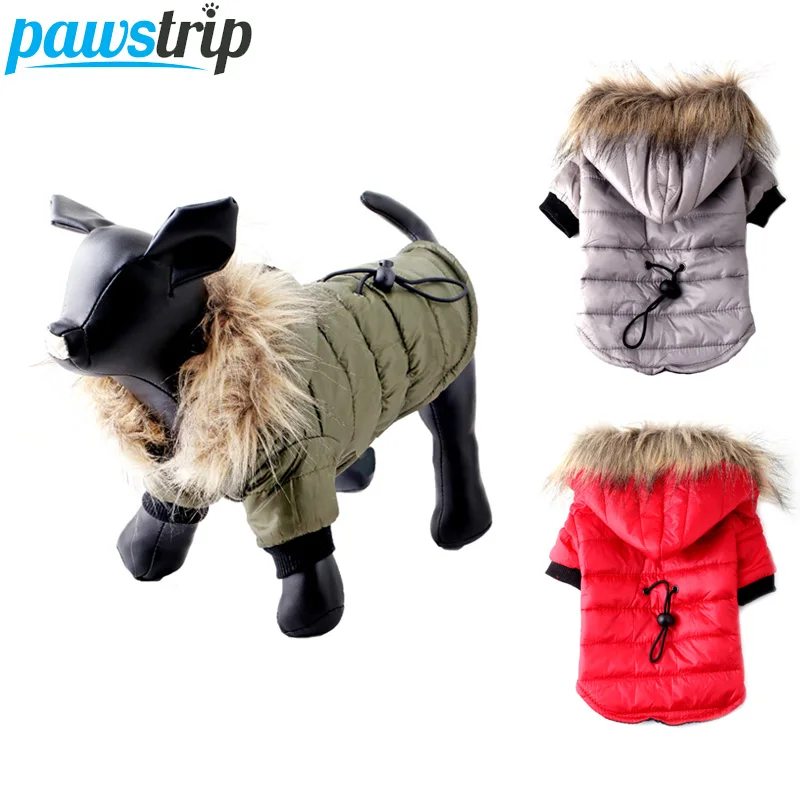 

pawstrip XS-XL Warm Small Dog Clothes Winter Dog Coat Jacket Puppy Outfits For Chihuahua Yorkie Dog Winter Clothes Pets Clothing