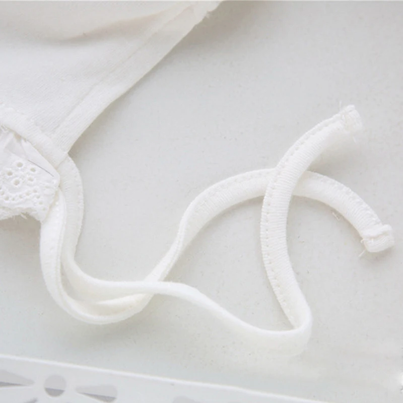 Newborn Baby Lace Hat Cotton Sweet Princess Hat Spring Autumn Cute Newborn Girls Beanie Lace Up Tire Hat Baby Clothing