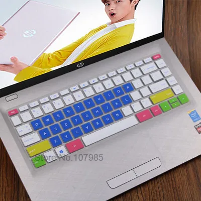 Candyblue Для hp Pavilion x360 14-ba078TX 14-ba063tx ba064tx Новинка года 14 дюймов сенсорный экран ноутбук клавиатура силиконовая клавиатура протектор кожного покрова - Цвет: Candyblue