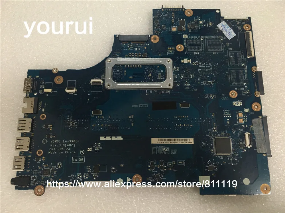 Материнская плата yourui 00GCY 000GCY VBW01 для ноутбука 15R 5537 материнская 1 6 ГГц HD Graphics