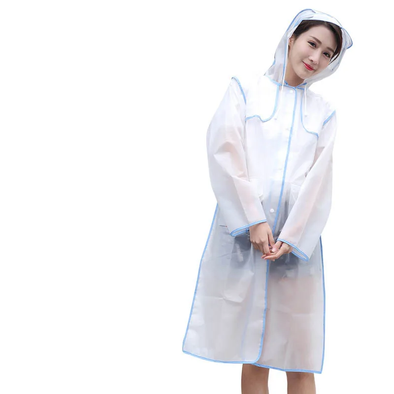 Blue Только Jime, Прозрачный женский плащ, модный, EVA, для кемпинга, для улицы, плащ, женский плащ, для девушек, водонепроницаемый, дождевик, костюм - Цвет: Blue