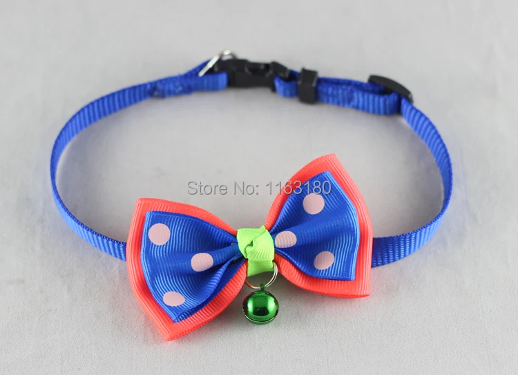 12 pcs/lot NEW POLYESTER DOG PUPPY CAT BOW TIE NECKTIE CUTE BOWKNOT PET COLLARS WITH BELLS | Дом и сад
