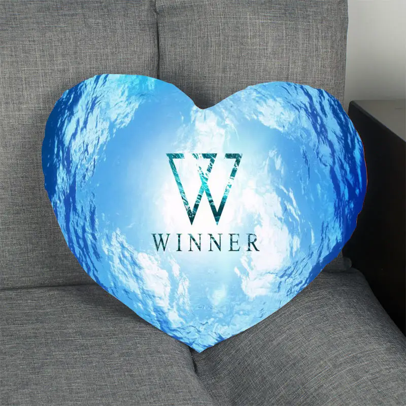 3 Горячая Kpop пользовательский WINNER наволочка в форме сердца Подушка на молнии сатиновая скатерть мягкие не выцветают наволочки домашние текстильные украшения - Цвет: 3