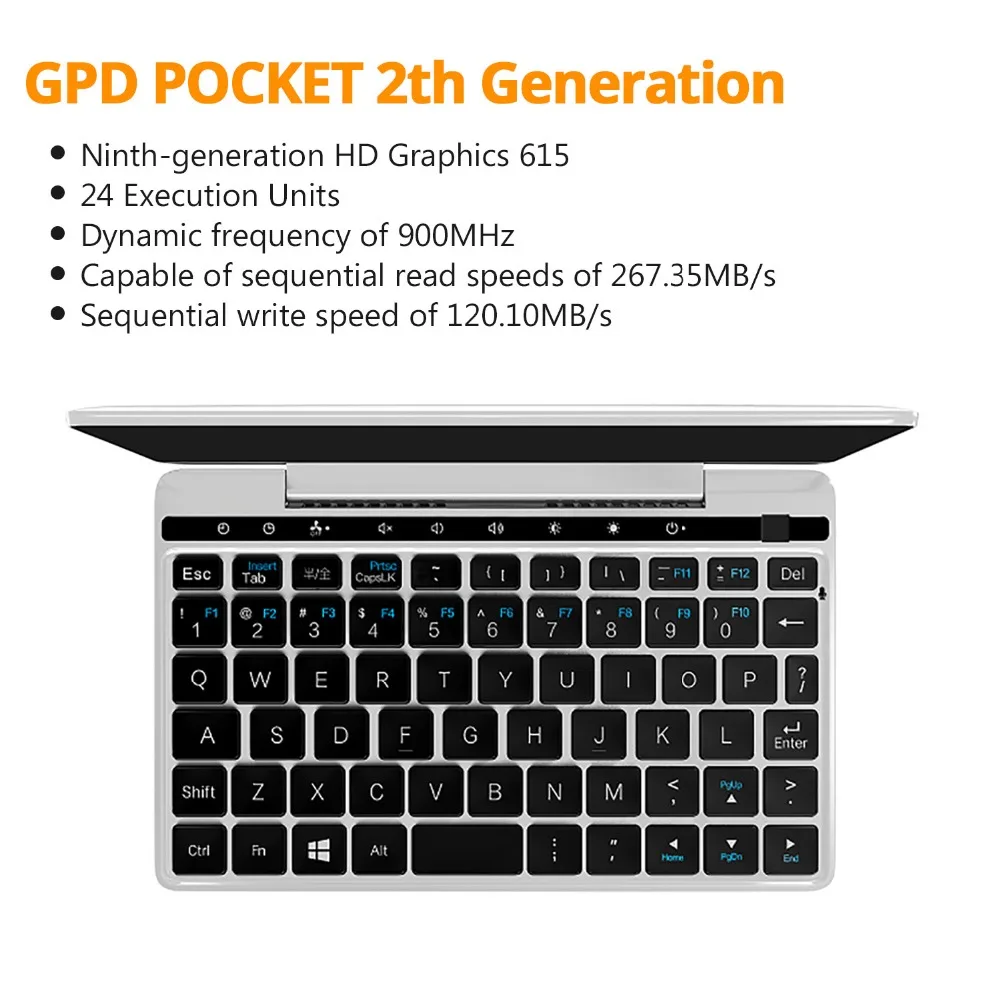 Оригинальный портативный мини-ноутбук GPD Pocket 2 pocket2 7 дюймов в алюминиевом корпусе