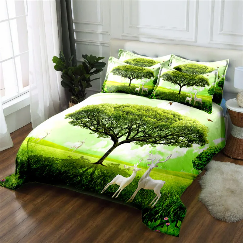 4 шт. Комплект постельного белья из микрофибры с 3D принтом|bed sheet|duvet cover setbedding set |
