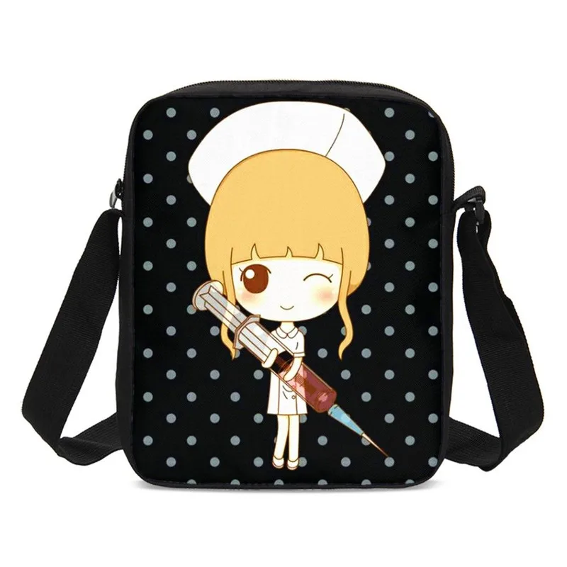 

Маленькие сумки через плечо для женщин, модные милые Мультяшные сумки-слинги с принтом для девушек в стиле Харадзюку, повседневные сумки-ме...