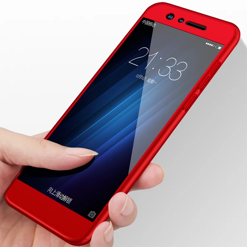 Защитный чехол для телефона Huawei Honor 9 Lite с полным покрытием 360 градусов закаленным