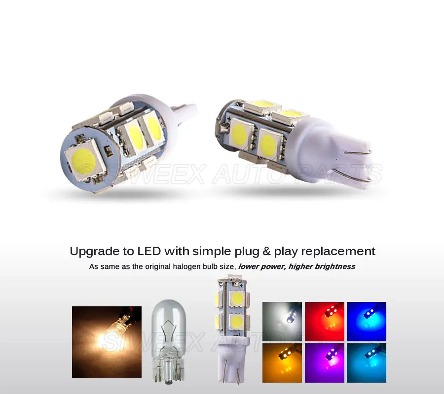 2 шт. автомобисветодиодный светодиодные лампы W5W T10 194 147 9 5050 SMD|Сигнальная лампа| |