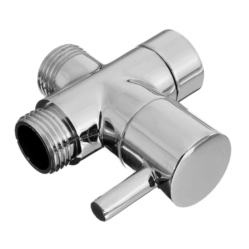 

1PC Brass 1/2" Bathroom Shower Faucet Tee Connector Chrome Plated 3 Way Diverter Toilet Bidet Shattaf Valve Bathroom Accessories