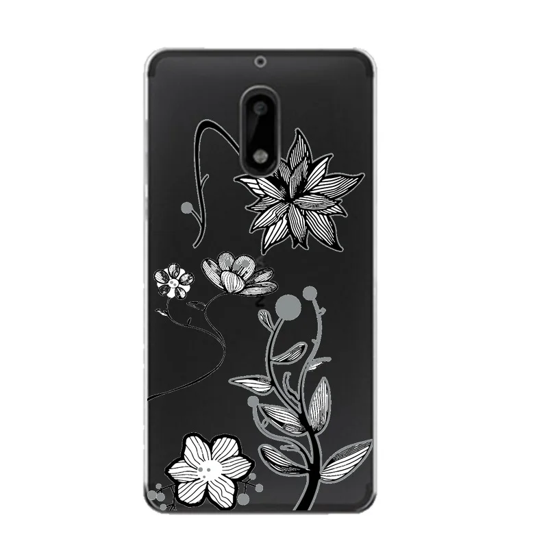 Rose Coque Soft Clear TPU Phone Case For Nokia3 5 6 8 N540 N640 N535 N830 Rabbit Flora Printed Fundas Dot Cover Free Shipping | Мобильные