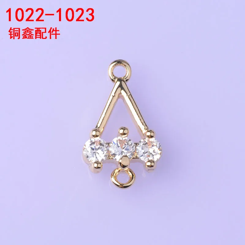 20шт 11*15мм Золотой/Серебряный Цвет Zircon Треугольный Коннектор Шарм Подвеска для Самостоятельного Изготовления Модных Украшений Оптовая продажа.