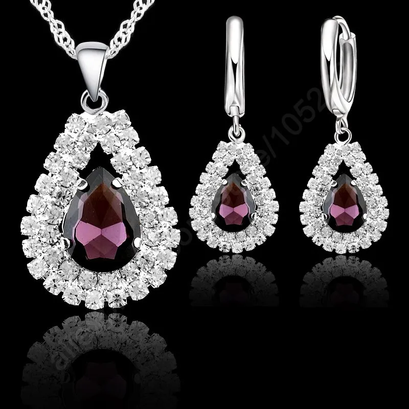 Лидер продаж наборы ювелирных изделий из стерлингового серебра 925 пробы с