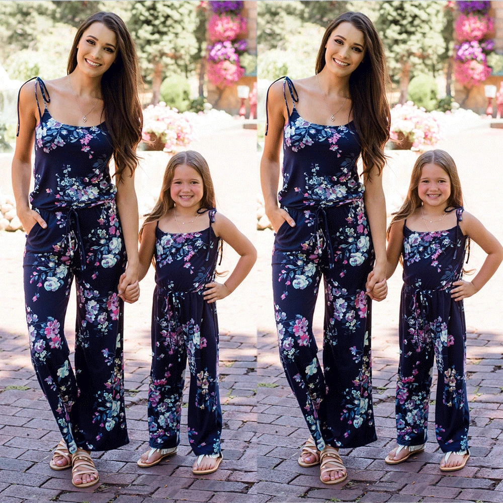 Комбинезон с цветочным принтом для мамы и дочки 1 шт. | Мать ребенок