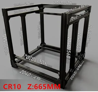 Funssor BLV mgn куб рама экструзии и MGN рельсы для DIY CR10 3D принтер Z высота 665 мм|Детали