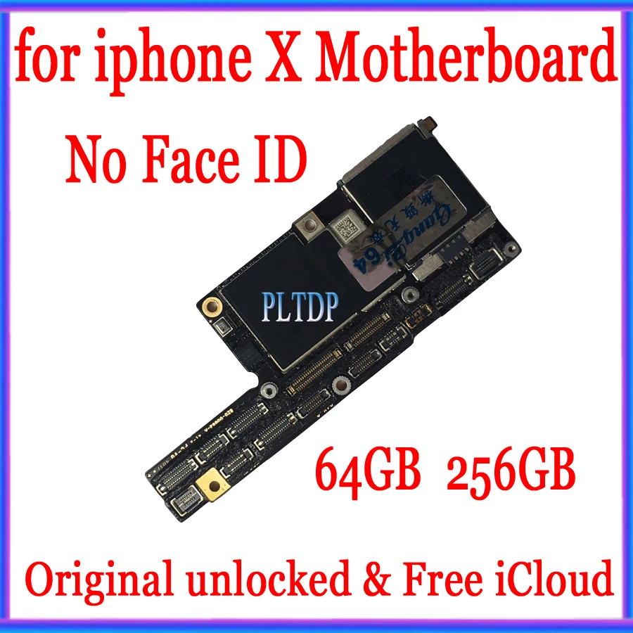 64 Гб 256 ГБ разблокированная материнская плата MB для iPhone X без Face ID с чипами IOS
