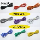 NinthQua 2 метра 20 AWG гибкий силиконовый провод кабель 0.5мм2 Высокая температура Макс 200 градусов 600 в тестовая линия провод 10 цветов