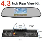 Зеркало-видеорегистратор YeHeng, HD 4,3 дюйма, 4 светодиода