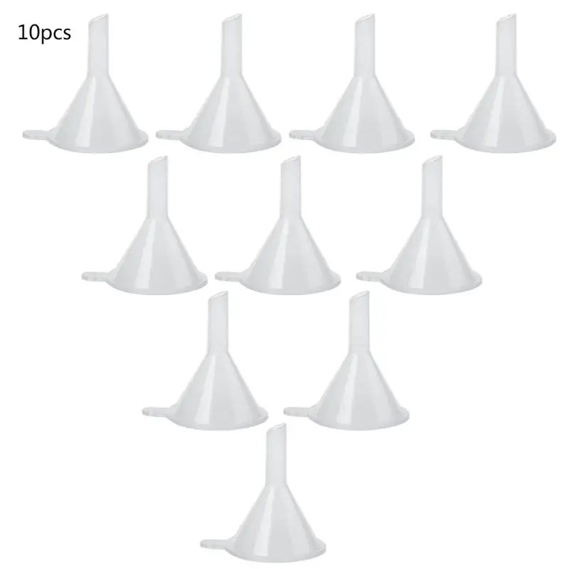 

10Pcs Plastic Small Funnels For Perfume Liquid Essential Oil Filling Empty Bottle Packing Tool