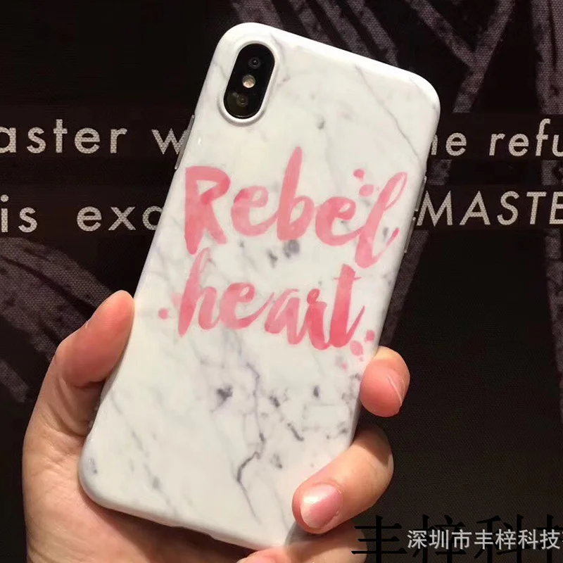 Cuptakes for iPhone X Case Luxury Gold IMD Soft Silicone Marble Love Letter TPU Phone Cases iPhoneX Cover Apple 10 Coque |