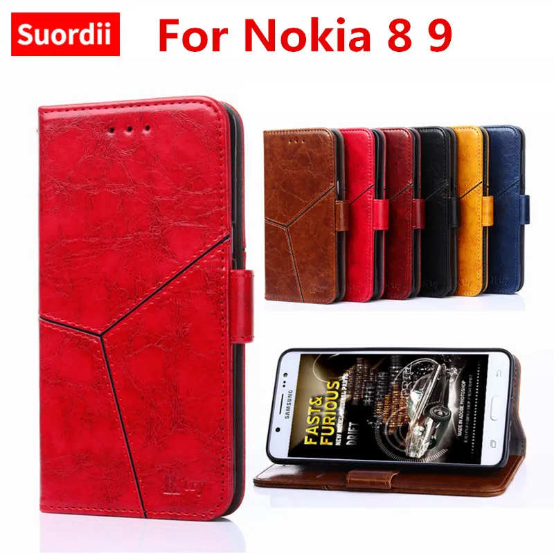 Чехол для Nokia 8 9 телефон слот карты suordii кошелек кожа флип чехол Книга сумка