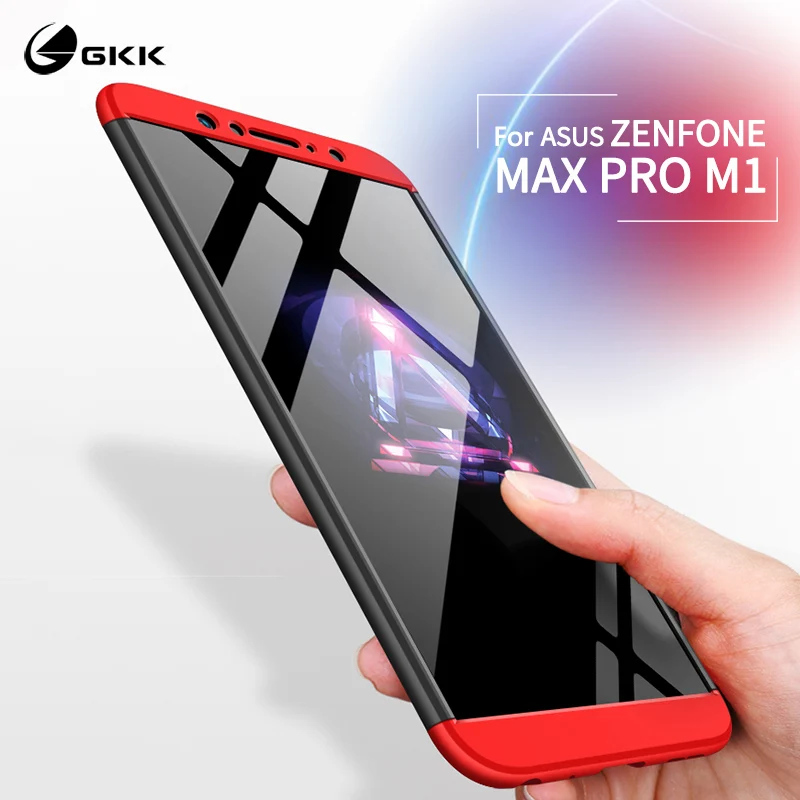 Чехол GKK для ASUS Zenfone Max Pro M2 чехол M1 ZB601KL 3 в 1 Матовый Жесткий из поликарбоната Для