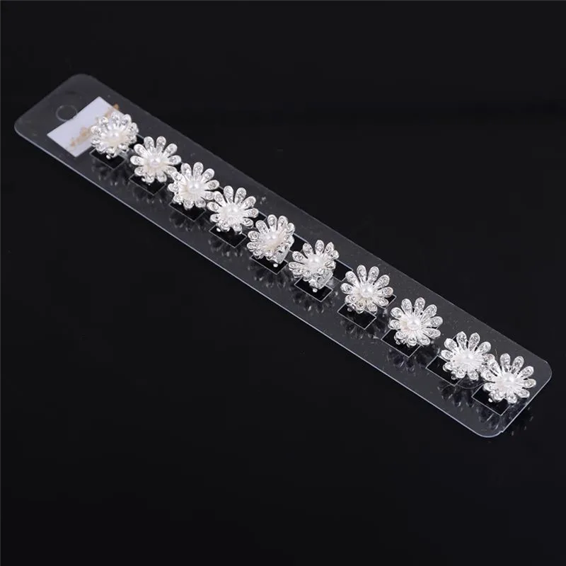Женские заколки для волос с искусственным жемчугом 10 шт./лот|screw hairpin|pearl flower hairhair