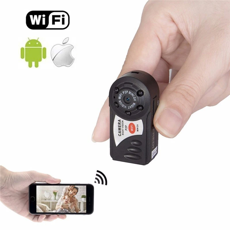 Мини WiFi видеокамера для iPhone Android 480P инфракрасное ночное видение беспроводная DV