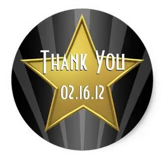 

1.5inch Hollywood Star Thank You Sticker