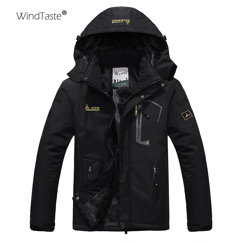 WindTaste Мужская зимняя внутренняя флисовая водонепроницаемая куртка уличные