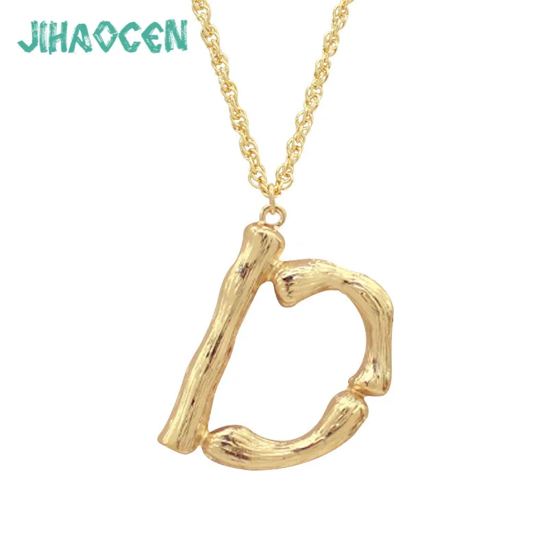 Модные ожерелья из сплава цинка для женщин золотого цвета Готический Алфавит