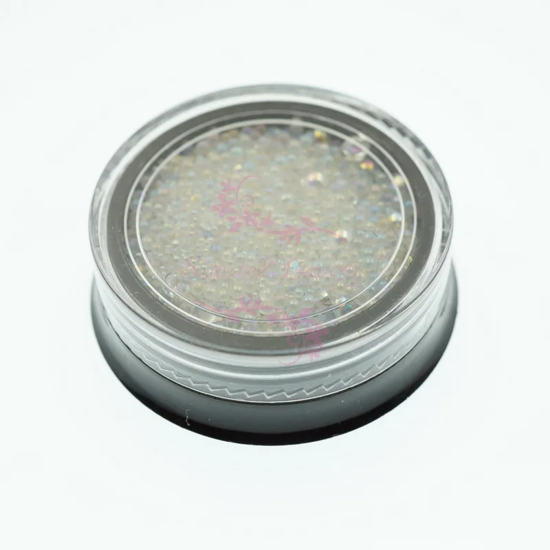 1 Набор микс крошечных стеклянных шариков Стразы шарики икры прозрачные