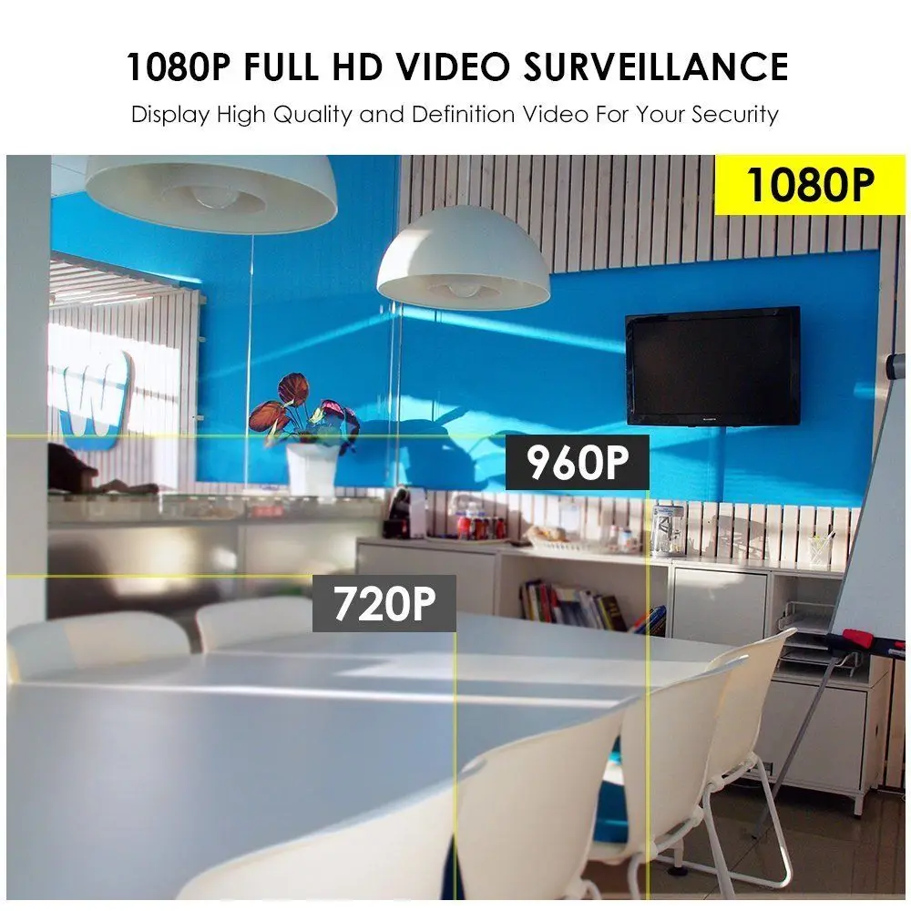 ZOSI 16CH 1080p камера безопасности система с 12 2.0MP наружная/крытая CCTV цилиндрическая камера наблюдения с 100ft длинным ночным видением