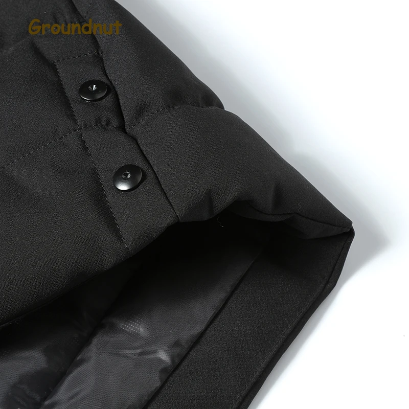 

Brand Designer Cotton Wadded Thickening Warm Winter Parkas Men Hooded Bio Down Coats Outerwear