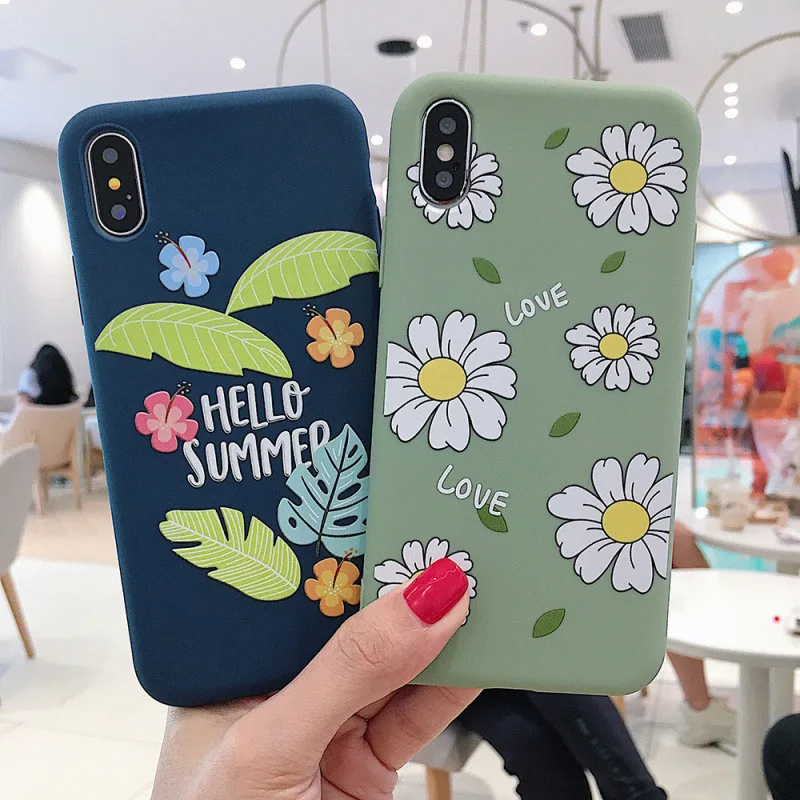 GYKZ художественный чехол для телефона с цветами бананами листьями iPhone XS MAX X XR 7 8 6 6s