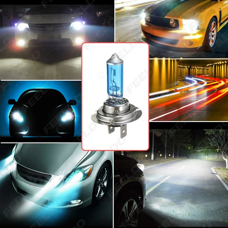 FEELDO 2 шт H7 55W 100W 12V супер белая лампа фары автомобиля источник света для парковки # FD