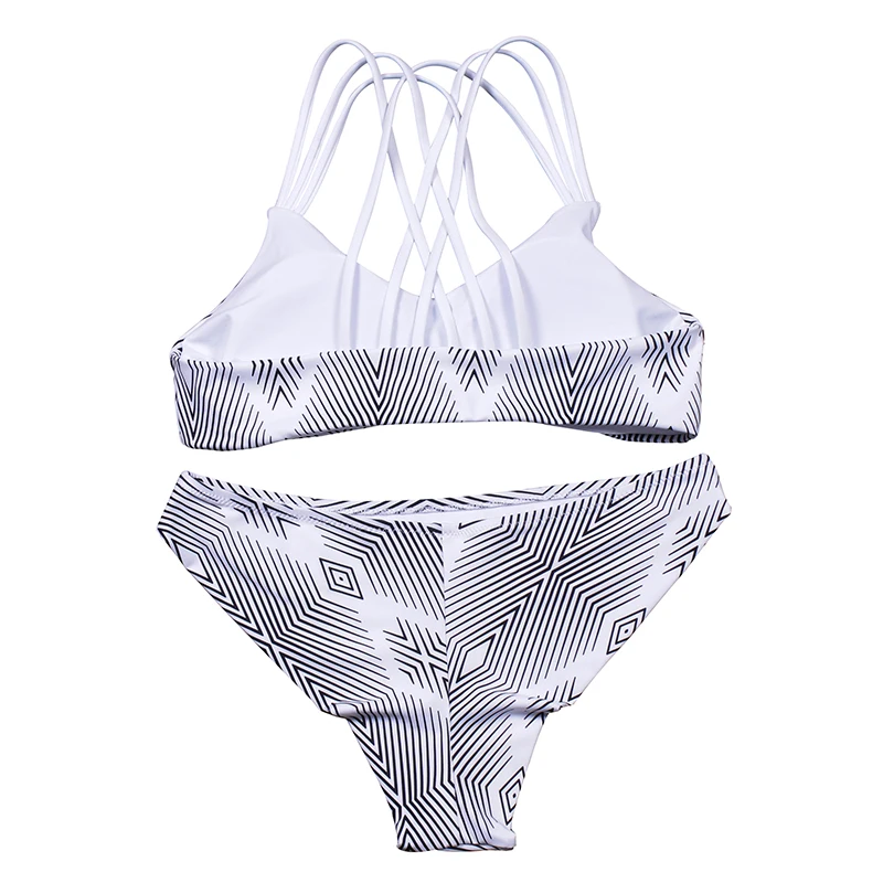 KayVis сексуальный пуш ап бикини женский купальник с принтом со стразами