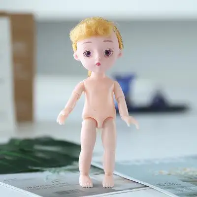 E Doll 16 см белые черные волосы принцесса куклы Обнаженная кукла с головой шаровой шарнир подвижные мини прекрасные игрушки для девочек подарок - Цвет: E Doll