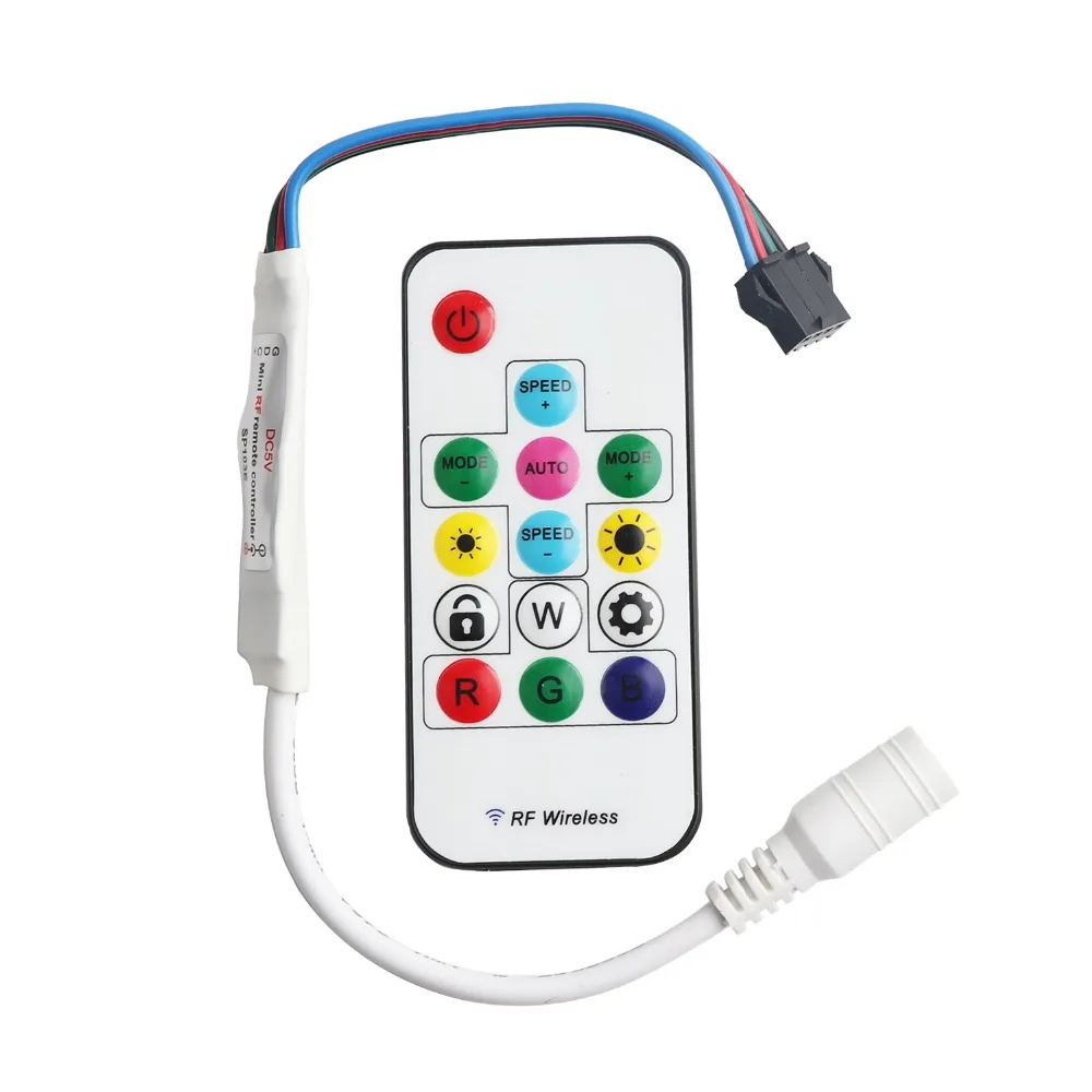WS 2813 контроллер управления DC 5V RF беспроводной регулятор освещенности с дистанционным управлением 14 клавиш 30 м расстояние 300 виды эффектов изменения для светодиодной ленты JQ