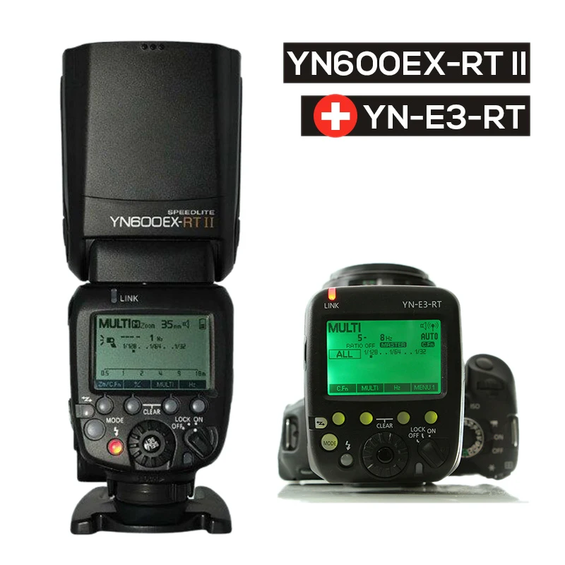 Ulanzi обновленная YONGNUO YN600EX RT II Auto ttl HSS Вспышка Speedlite + YN E3 контроллер для Canon 5D3 5D2 7D Mark