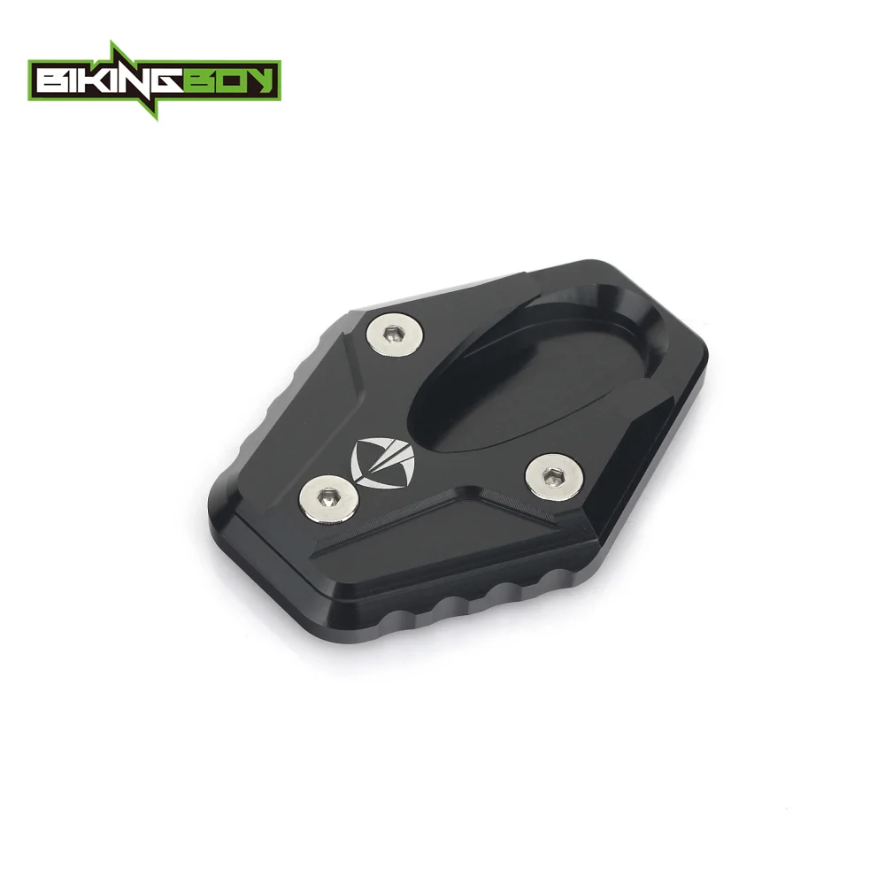 Black BIKINGBOY CNC оверсайз Электрический мотоцикл алюминиевая боковая Подставка удлинение ноги пластина коврик парковка для SOCO все модели - Цвет: Black