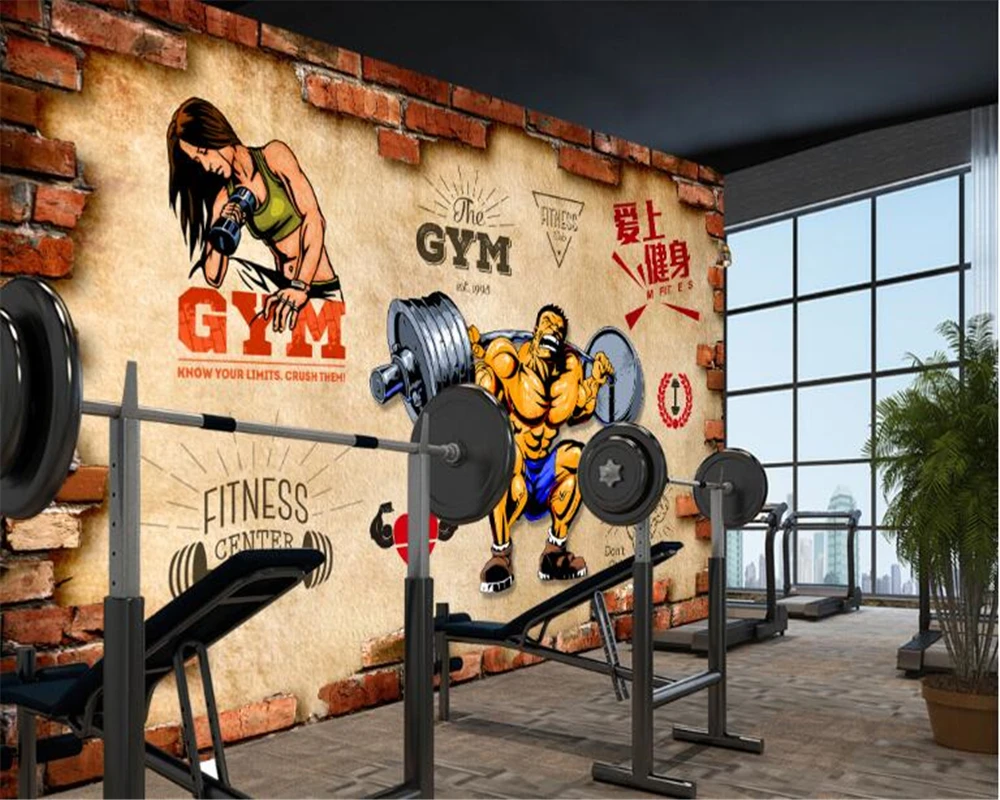 Обои на заказ домашний декор behang большие креативные для тренажерного зала